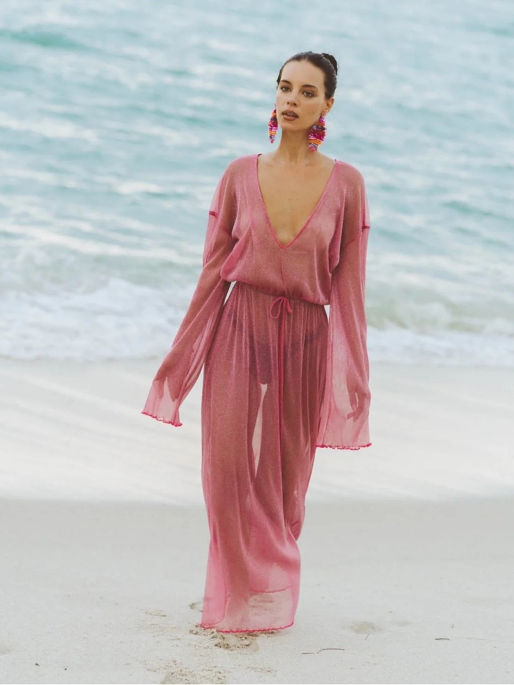 SOAH Ophelia Fuchsia Cover-Up Dress
